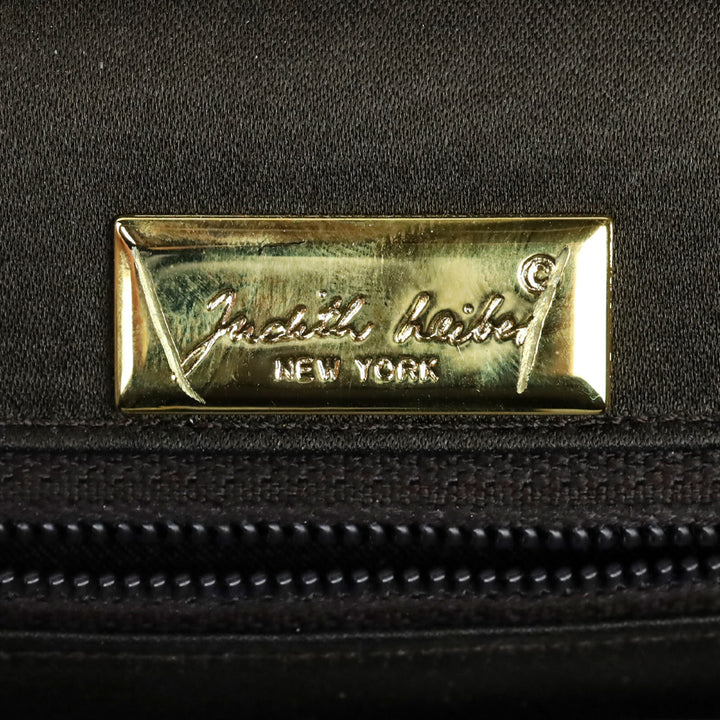 Judith Leiber Brown Suede Medium Clutch with Chain Strap