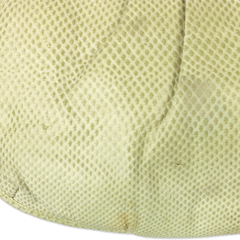 Judith Leiber Cream Snakeskin Leather Frame Clutch with Strap