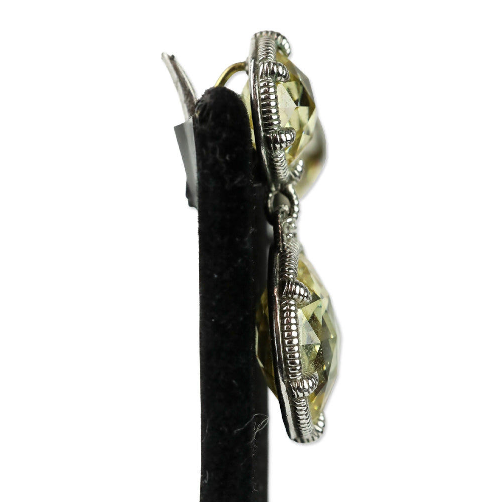 Judith Ripka Canary Crystals & Sapphire Eclipse Drop Earrings