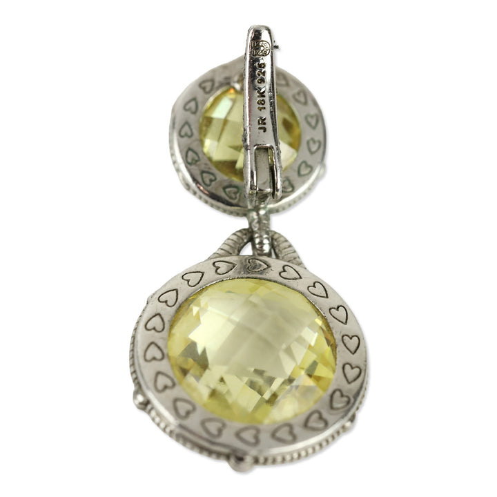 Judith Ripka Canary Crystals & Sapphire Eclipse Drop Earrings