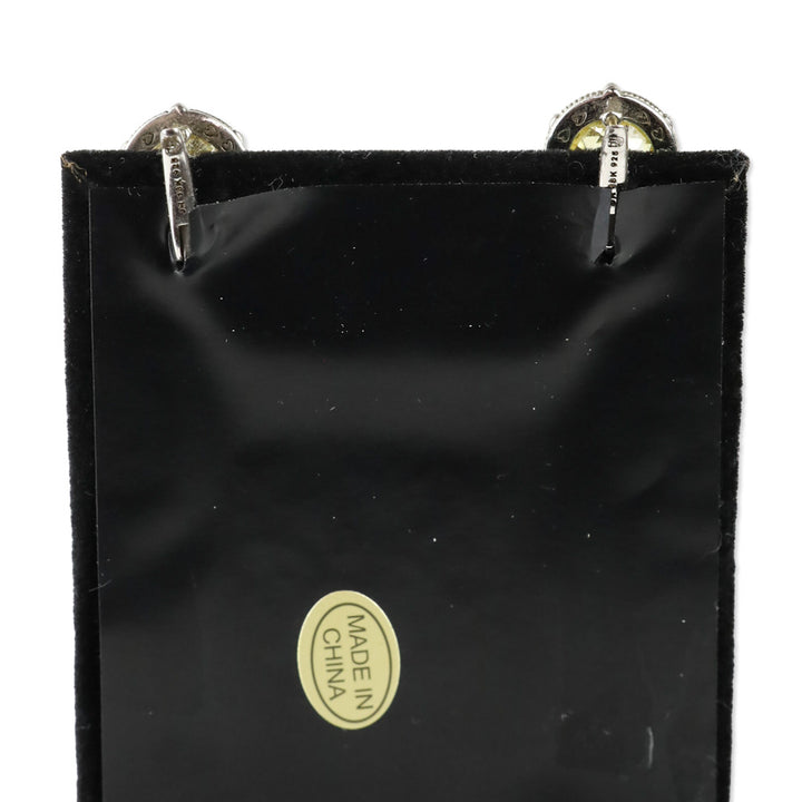 Judith Ripka Canary Crystals & Sapphire Eclipse Drop Earrings