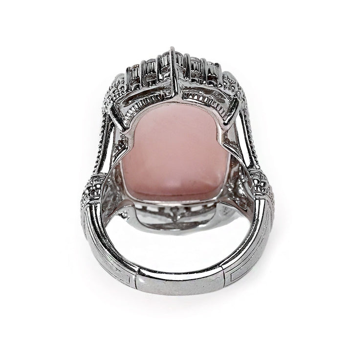 Judith Ripka Sterling Silver Quartz & Diamond Cocktail Ring