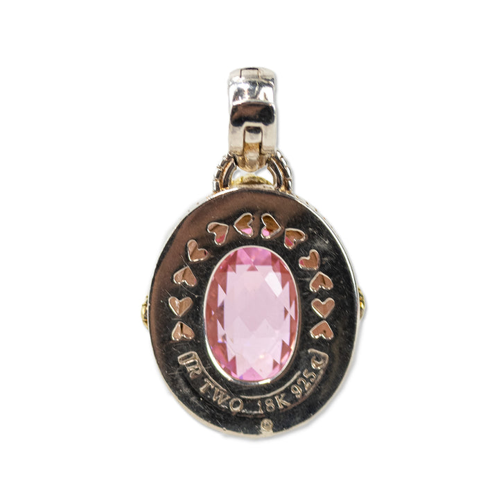 Judith Ripka Two-Tone Diamond & Crystal Pendant