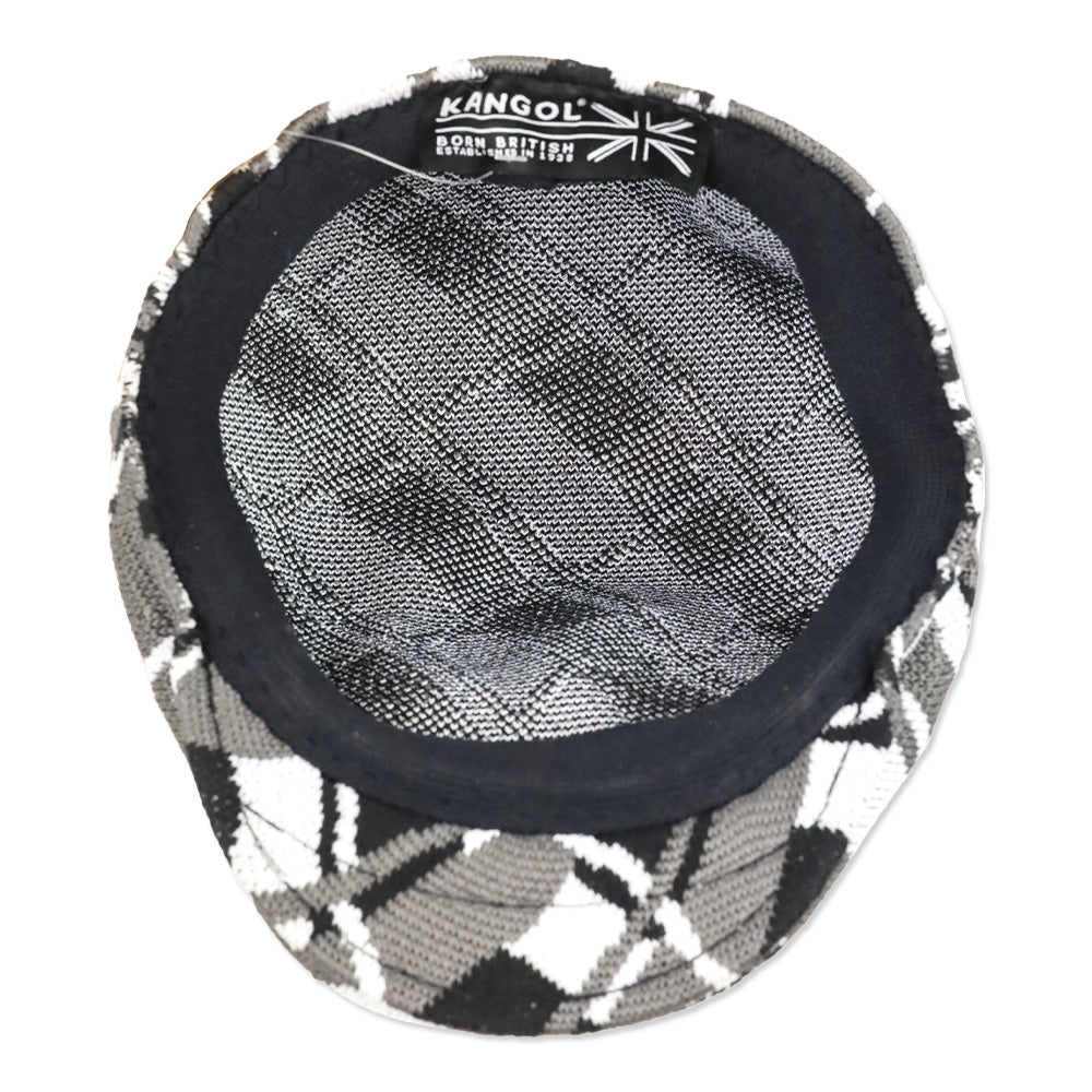 Kangol Black/White Pattern Knit Paperboy Hat