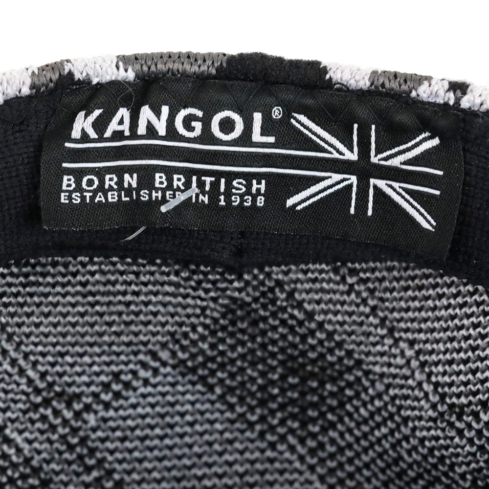 Kangol Black/White Pattern Knit Paperboy Hat
