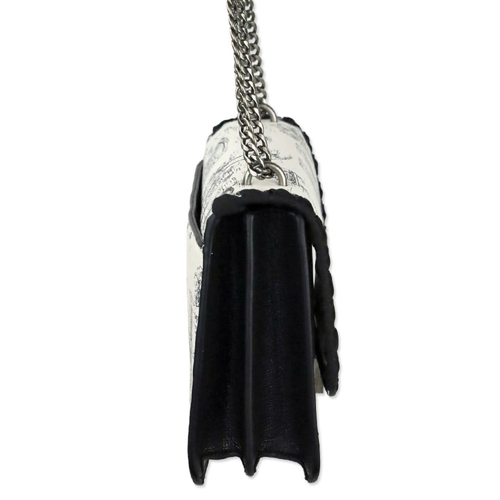 Karl Lagerfeld Black/White Toile Corinne Crossbody Bag