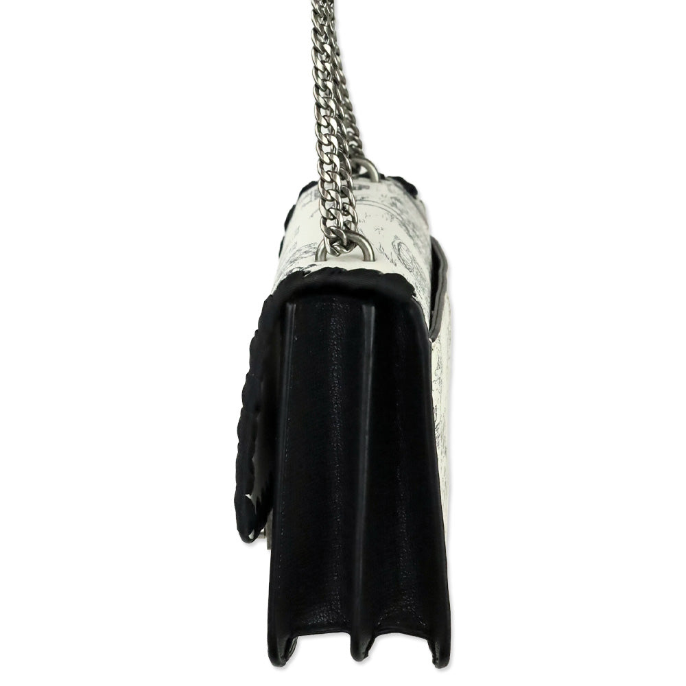 Karl Lagerfeld Black/White Toile Corinne Crossbody Bag
