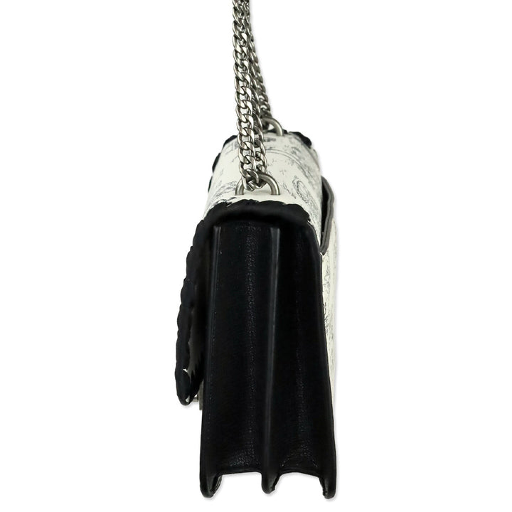 Karl Lagerfeld Black/White Toile Corinne Crossbody Bag