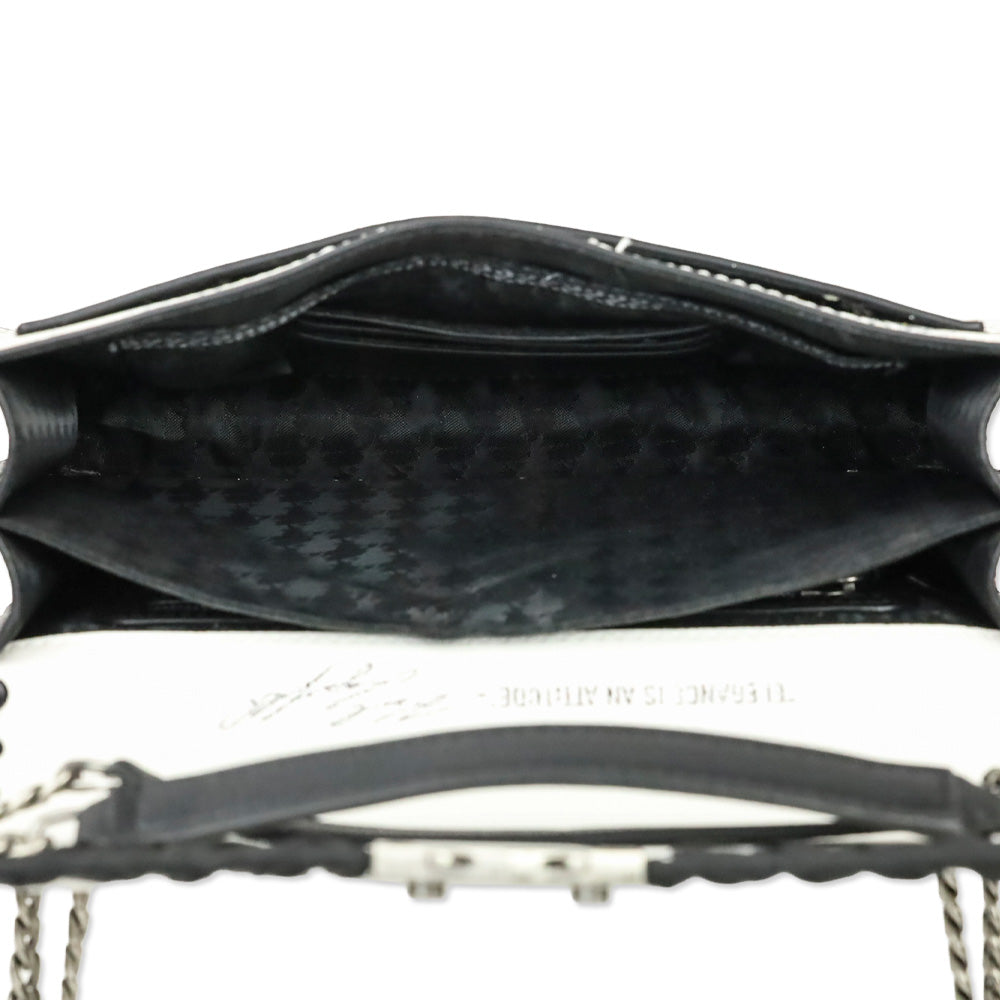 Karl Lagerfeld Black/White Toile Corinne Crossbody Bag