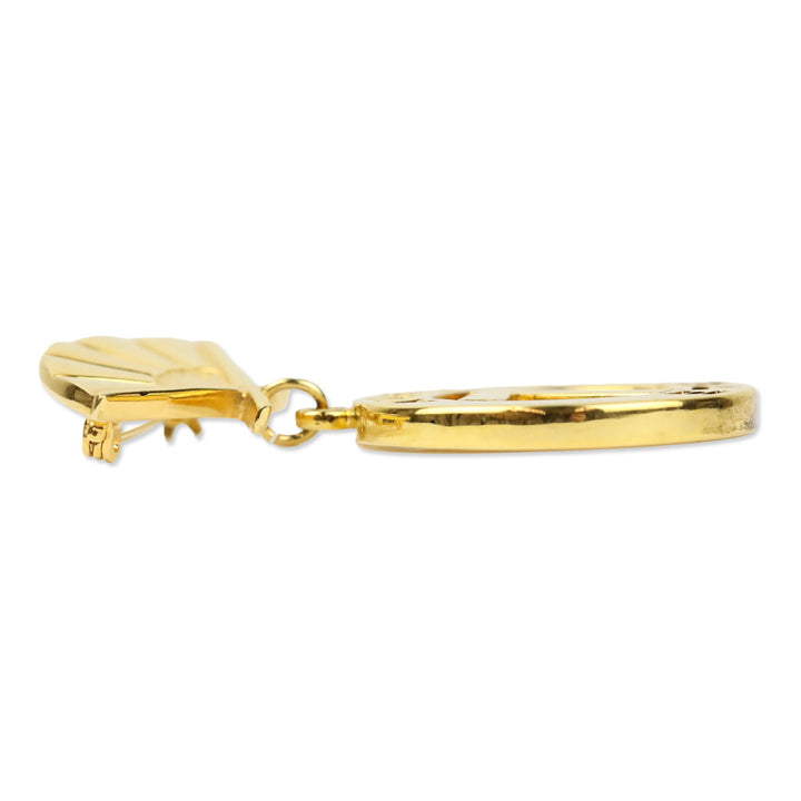 Karl Lagerfeld Vintage Gold Karl 7 Ete Circle Fan Pin