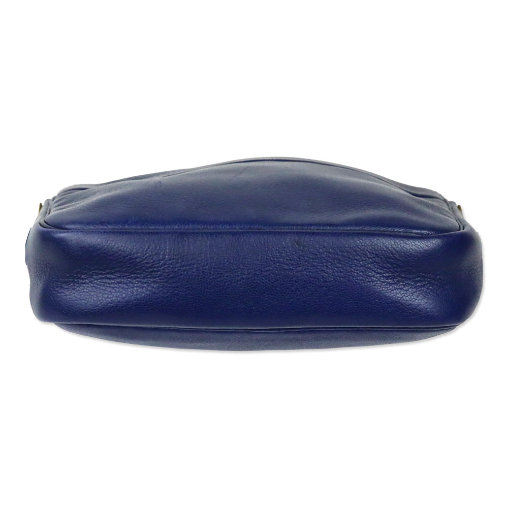 Karl Lagerfield Blue Leather Crossbody Bag