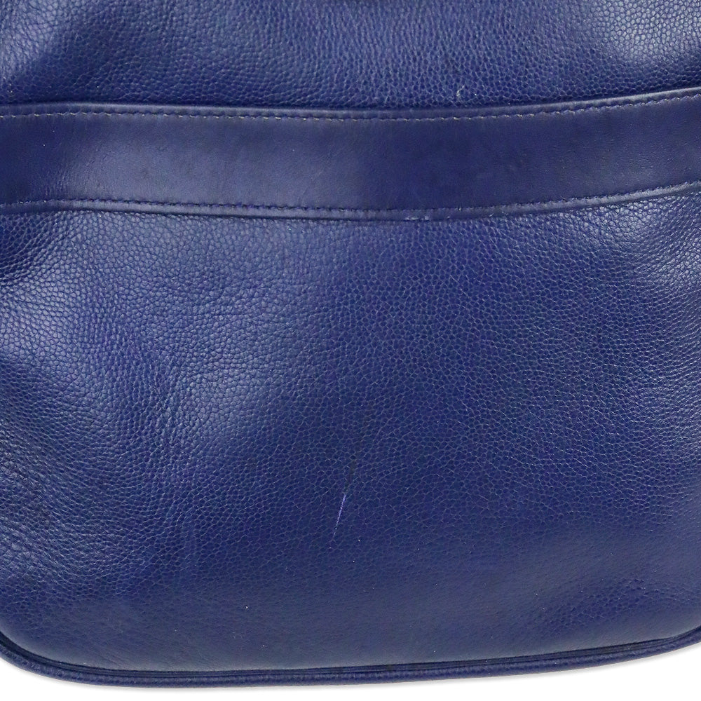 Karl Lagerfield Blue Leather Crossbody Bag