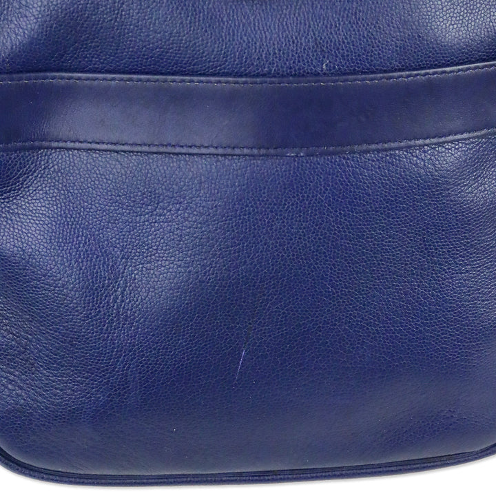 Karl Lagerfield Blue Leather Crossbody Bag