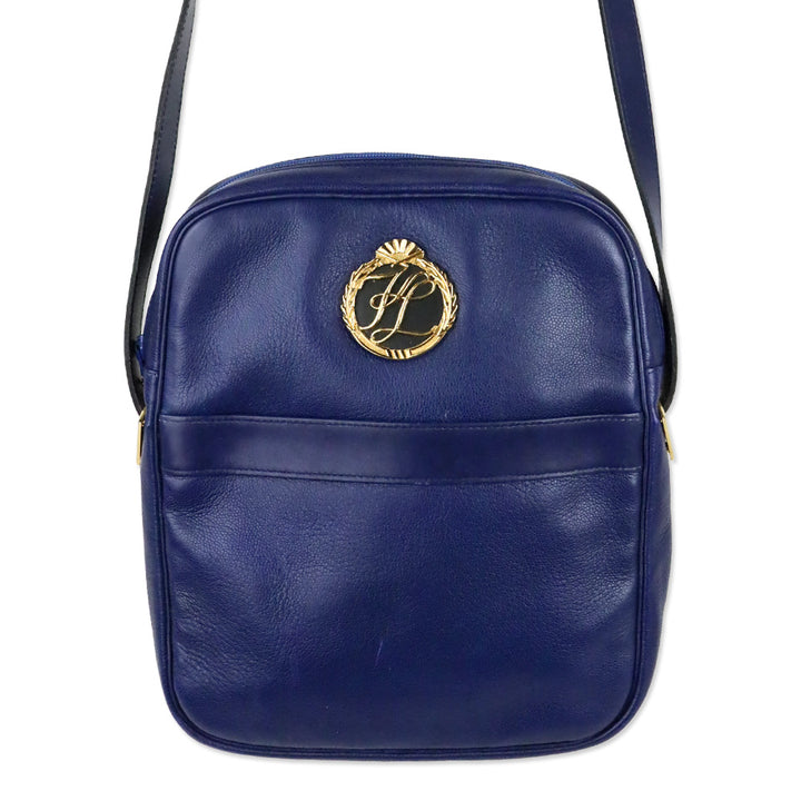 Karl Lagerfield Blue Leather Crossbody Bag