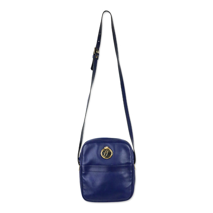 Karl Lagerfield Blue Leather Crossbody Bag