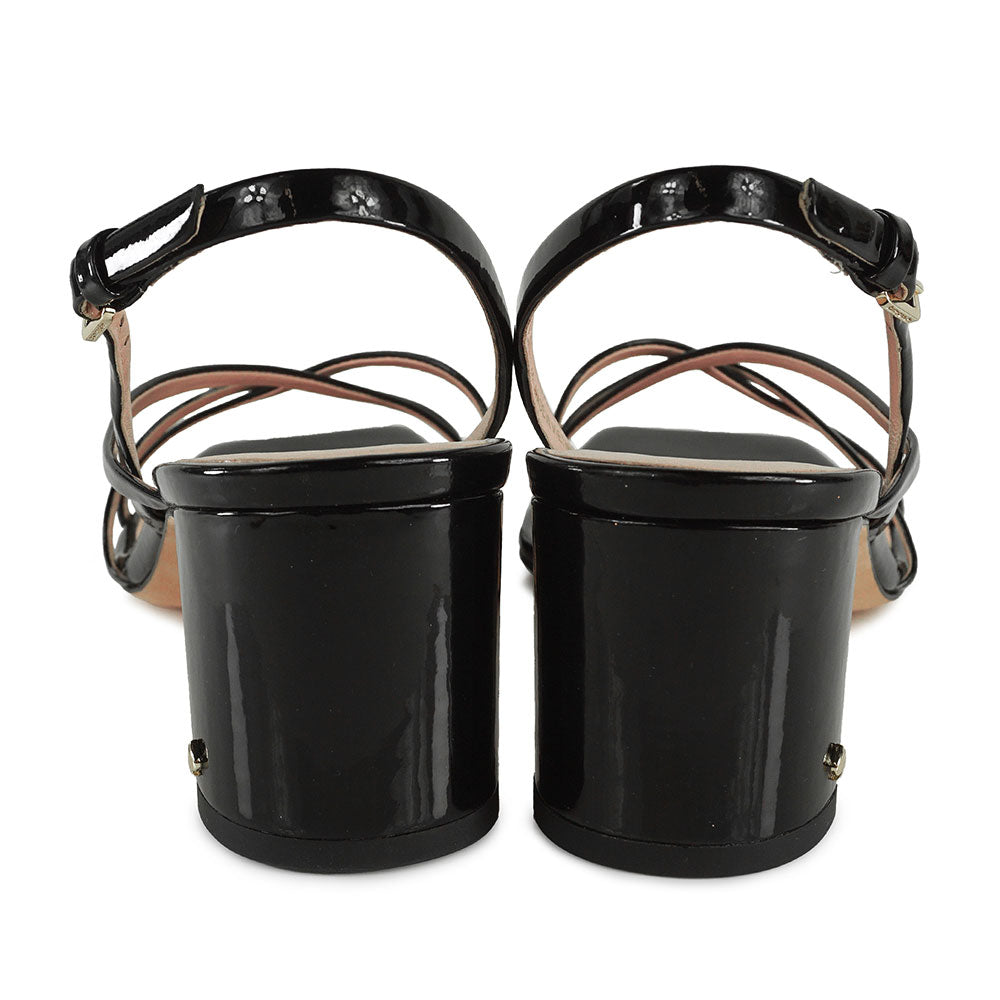 Kate Spade Black Patent Leather Strappy Sandals