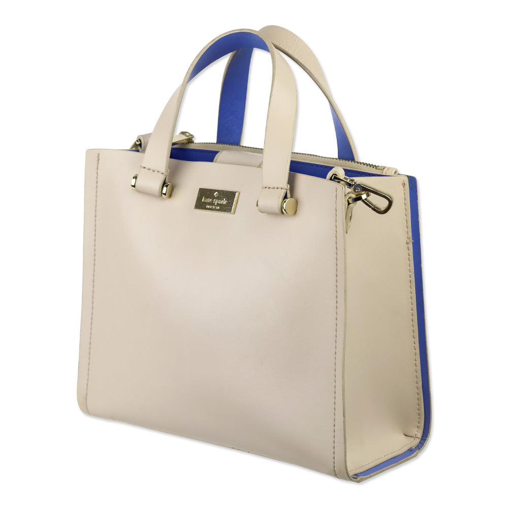 Kate Spade Arbour Hill Pumice and Adventure Blue Satchel