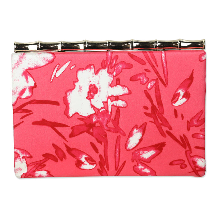 Kate Spade Belles Rissa Coral Silk Frame Evening Clutch