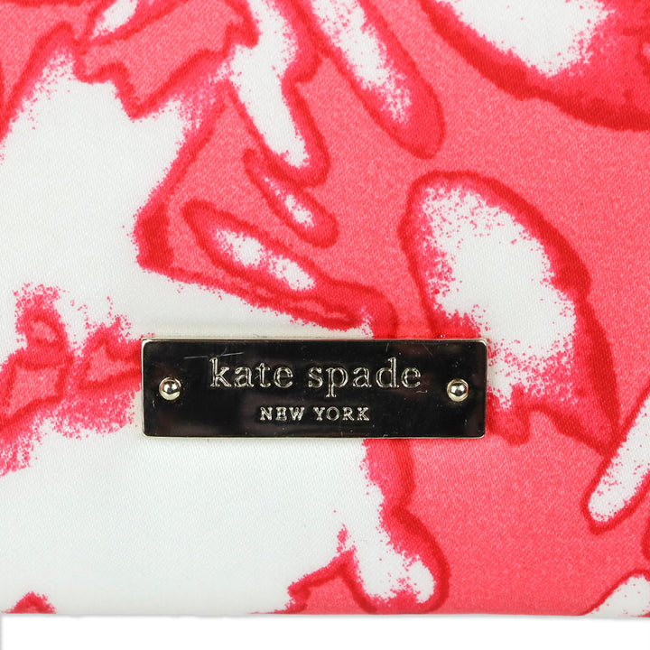Kate Spade Belles Rissa Coral Silk Frame Evening Clutch