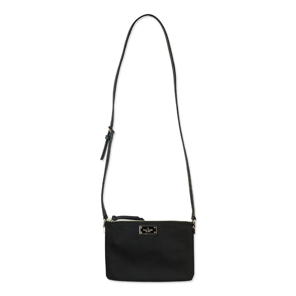 Kate Spade Black Madelyne Wilson Road Nylon Crossbody