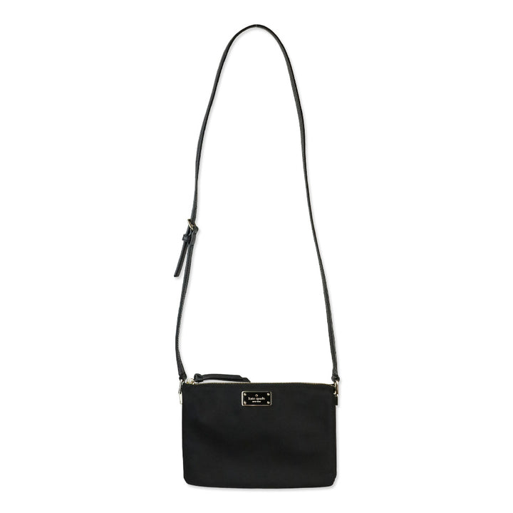 Kate Spade Black Madelyne Wilson Road Nylon Crossbody