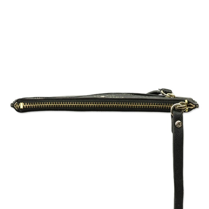 Kate Spade Black Saffiano Leather Tinie Laurel Way Wristlet