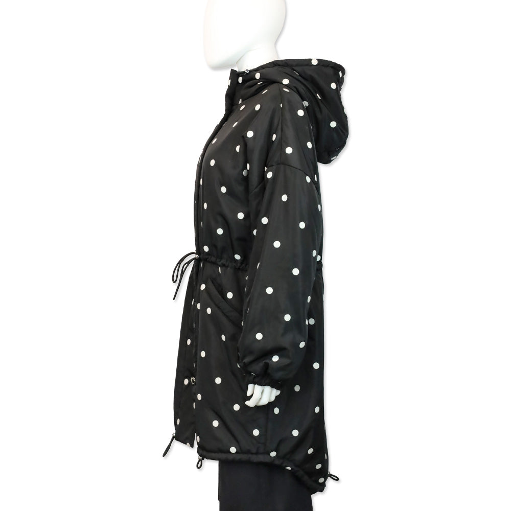 Kate Spade Breezy Dot Oversized Anorak Parka Coat