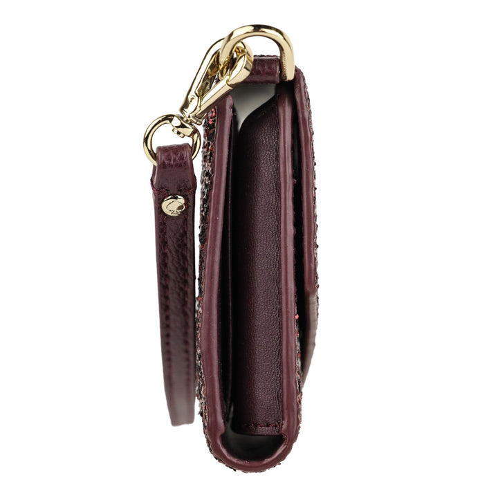 Kate Spade Deep Plum Laurel Way Glitter iPhone Wristlet