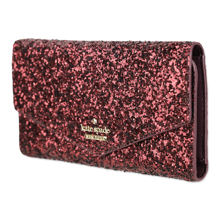 Kate Spade Deep Plum Laurel Way Glitter iPhone Wristlet