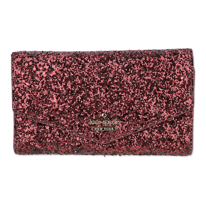Kate Spade Deep Plum Laurel Way Glitter iPhone Wristlet