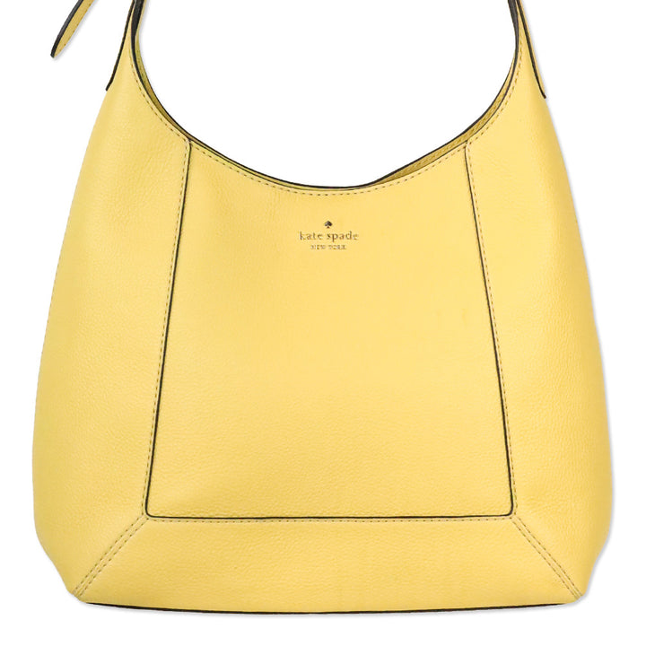 Kate Spade Fresh Hay Lena Pick Stitch Large Hobo Bag