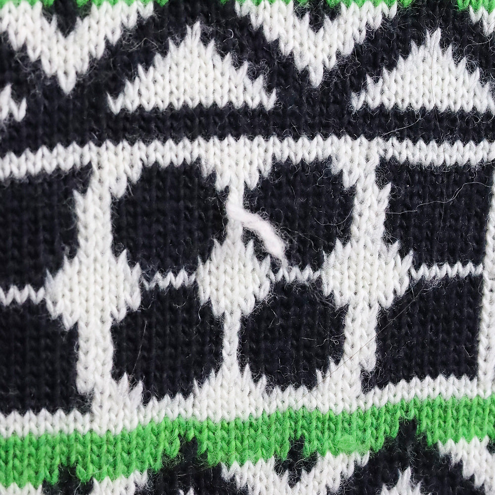 Kate Spade Green Noel Fair Isle Zip-Up Sweater