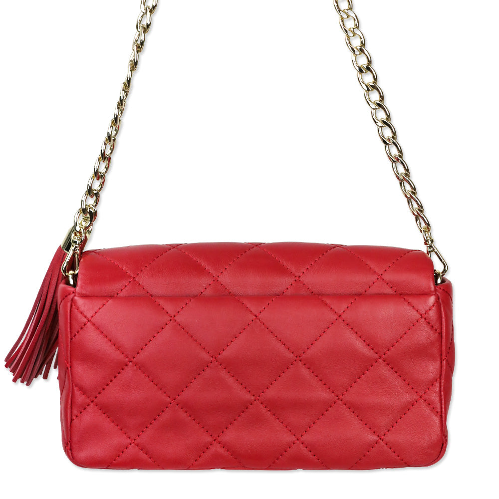 Kate Spade Hibiscus Red Emerson Place Serena Quilted Leather Crossbody