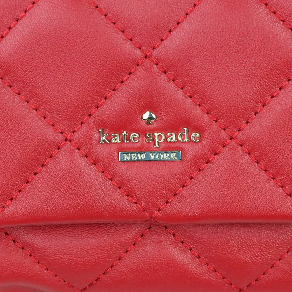 Kate Spade Hibiscus Red Emerson Place Serena Quilted Leather Crossbody