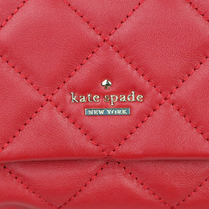 Kate Spade Hibiscus Red Emerson Place Serena Quilted Leather Crossbody