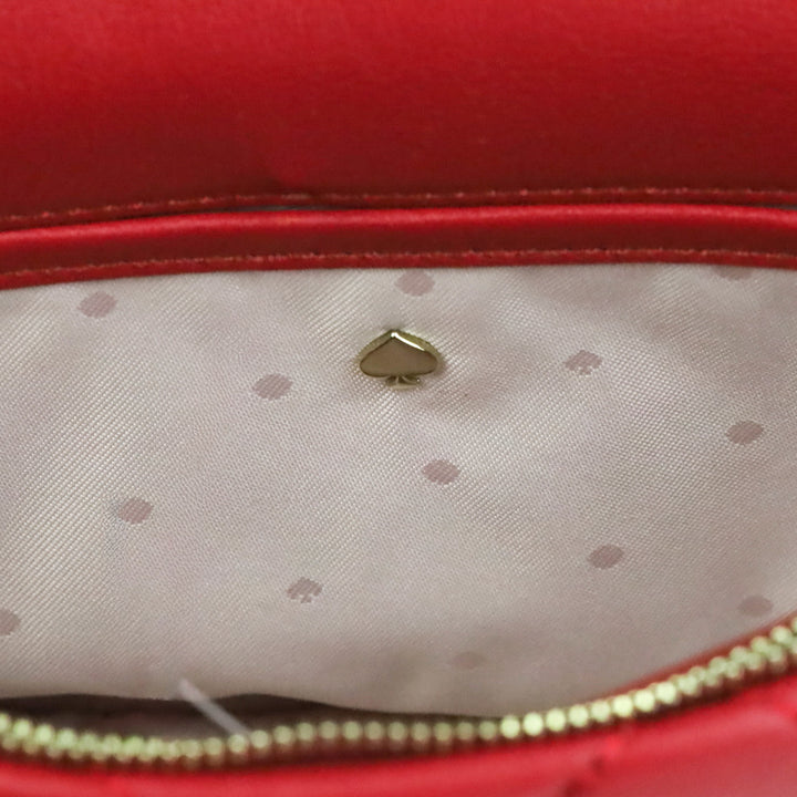 Kate Spade Hibiscus Red Emerson Place Serena Quilted Leather Crossbody