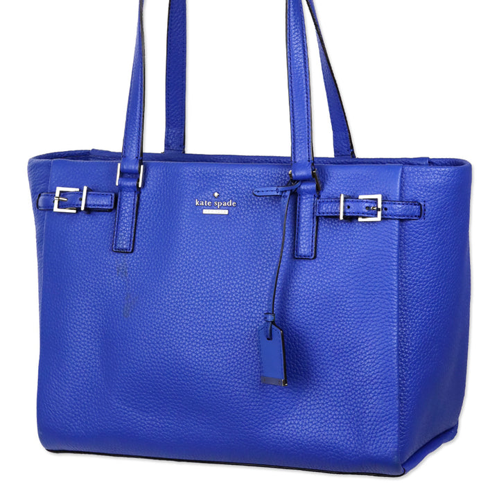 Kate Spade Island Deep Royal Blue Pebbeled Leather Holden Street Finn Shoulder Bag