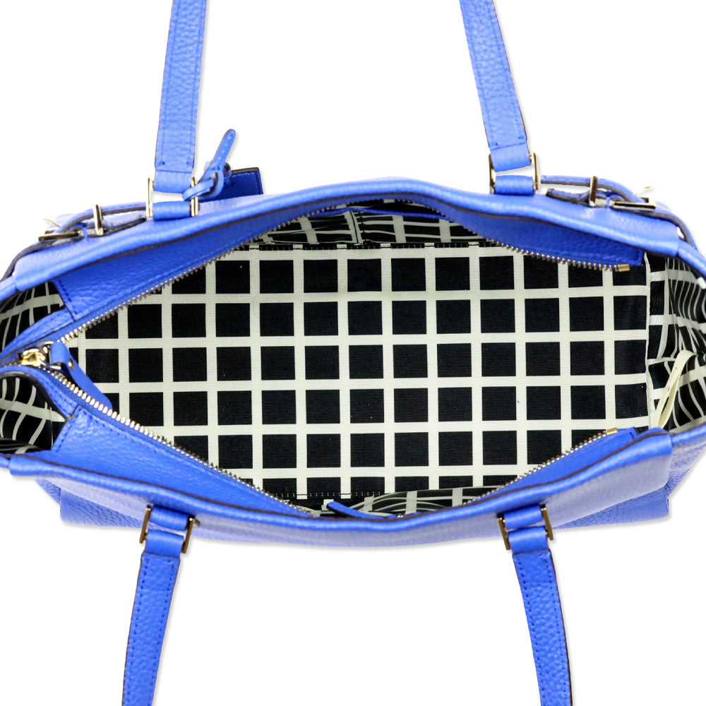 Kate Spade Island Deep Royal Blue Pebbeled Leather Holden Street Finn Shoulder Bag