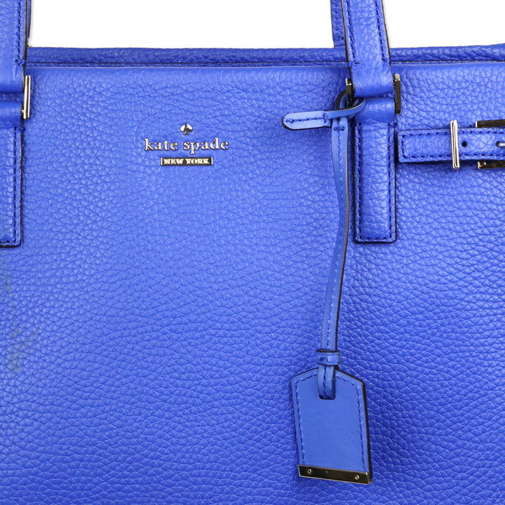 Kate Spade Island Deep Royal Blue Pebbeled Leather Holden Street Finn Shoulder Bag