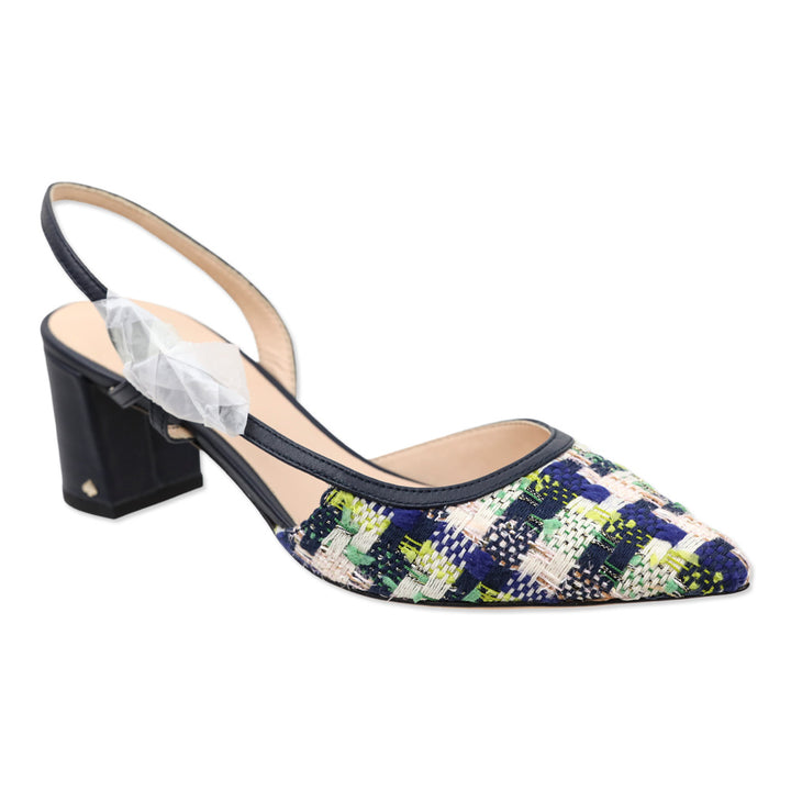 Kate Spade Juniper Multi Sienna Tweed Midge Bow Sling Pump