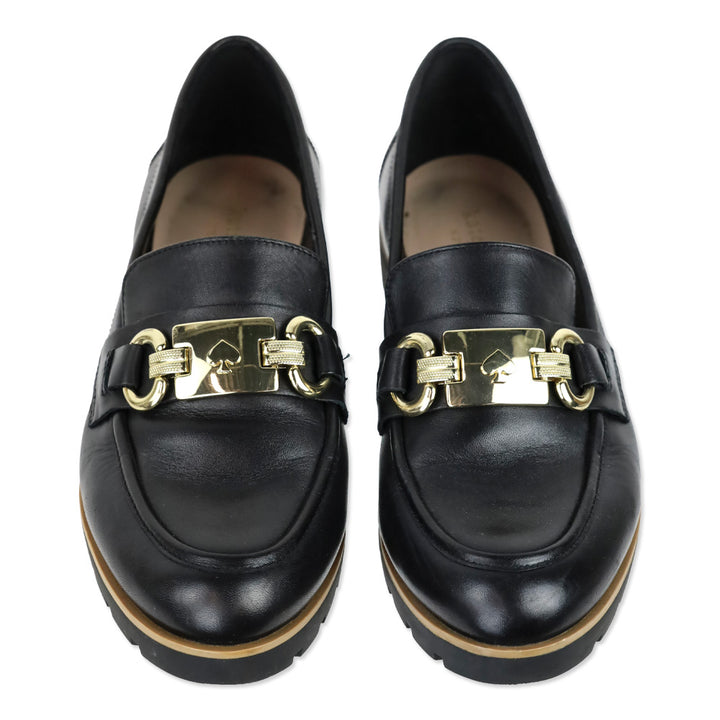 Kate Spade Kolby Black Leather Loafer