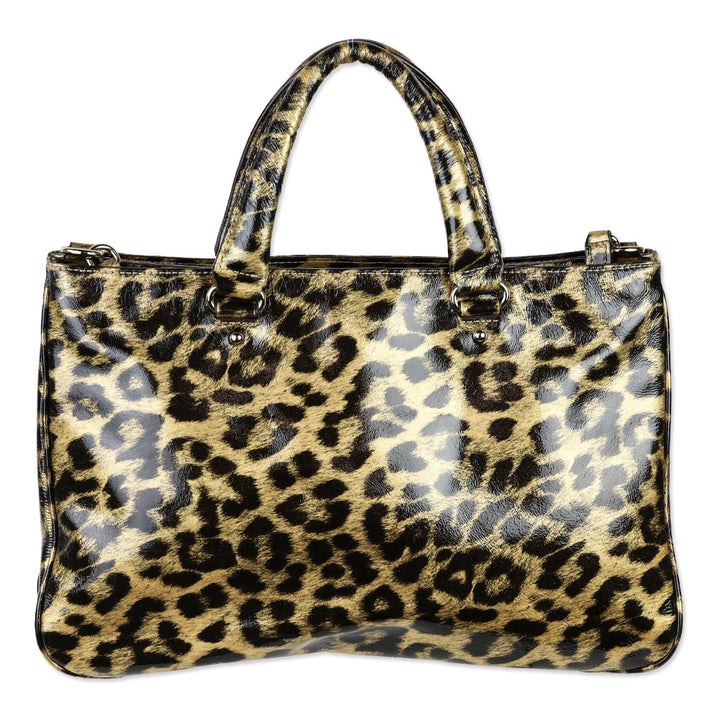 Kate Spade Leopard Print Patent Leather Fanfare Brette Satchel