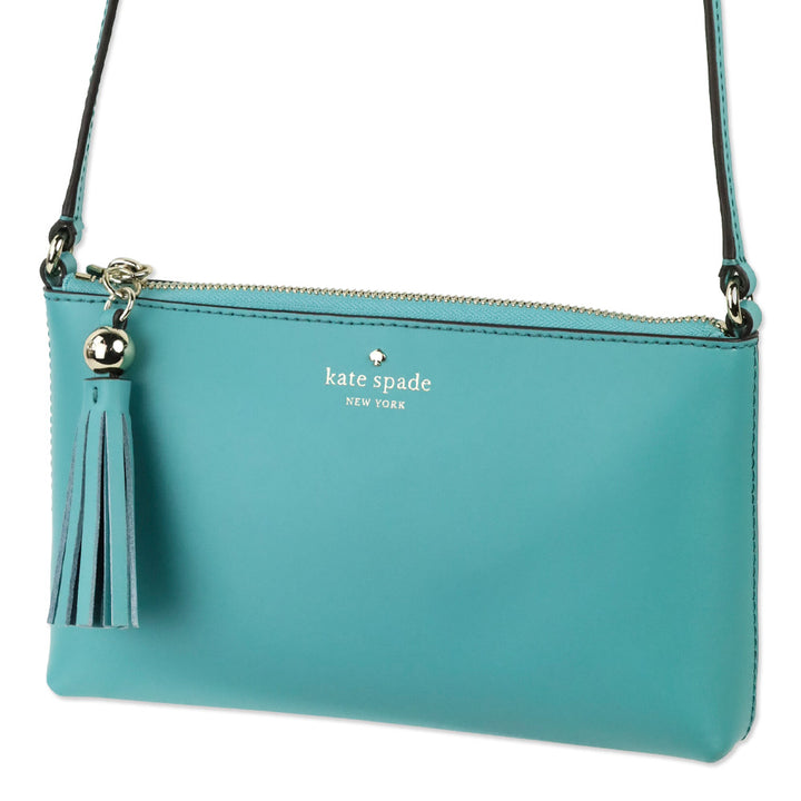 Kate Spade Light Blue Leather Ivy Street Amy Crossbody w/ Tassel