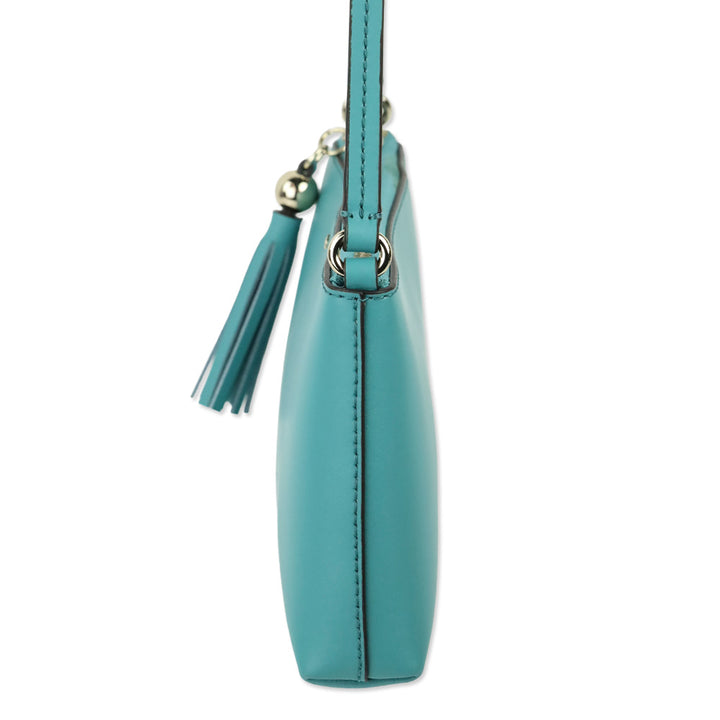 Kate Spade Light Blue Leather Ivy Street Amy Crossbody w/ Tassel