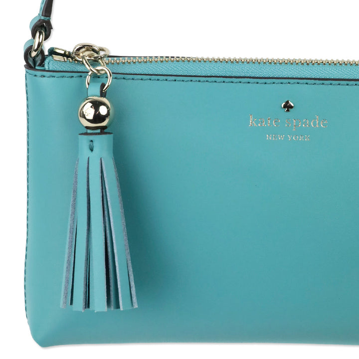 Kate Spade Light Blue Leather Ivy Street Amy Crossbody w/ Tassel
