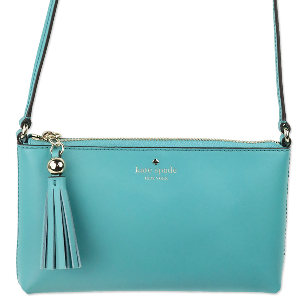 Kate Spade Light Blue Leather Ivy Street Amy Crossbody w/ Tassel