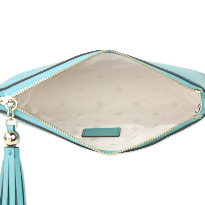 Kate Spade Light Blue Leather Ivy Street Amy Crossbody w/ Tassel