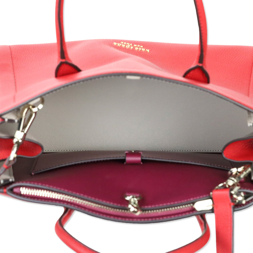 Kate Spade Lingonberry Red Knott Medium Satchel
