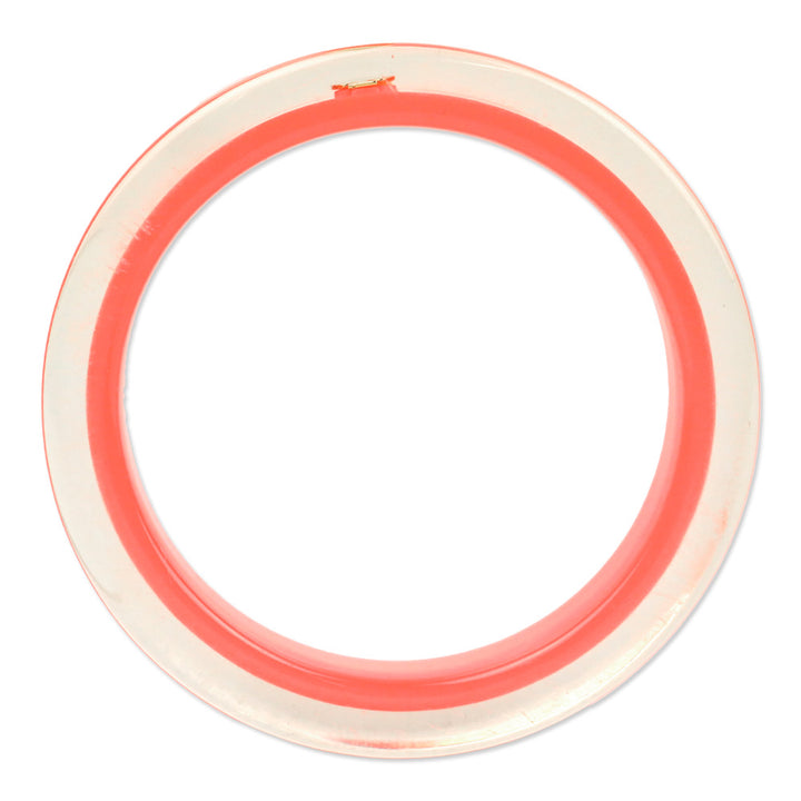 Kate Spade Logo Coral Lucite Bangle Bracelet