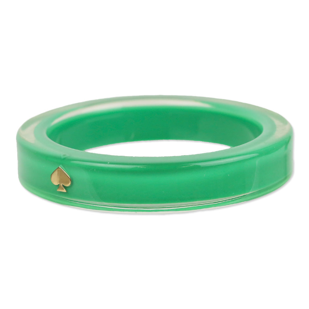 Kate Spade Logo Green Lucite Bangle Bracelet
